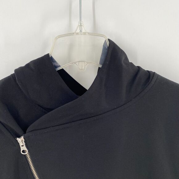 Betabrand Work Hard Play Hard Hooded Asymmetrical Zip Jacket Black Sz S Athletic - Picture 6 of 14